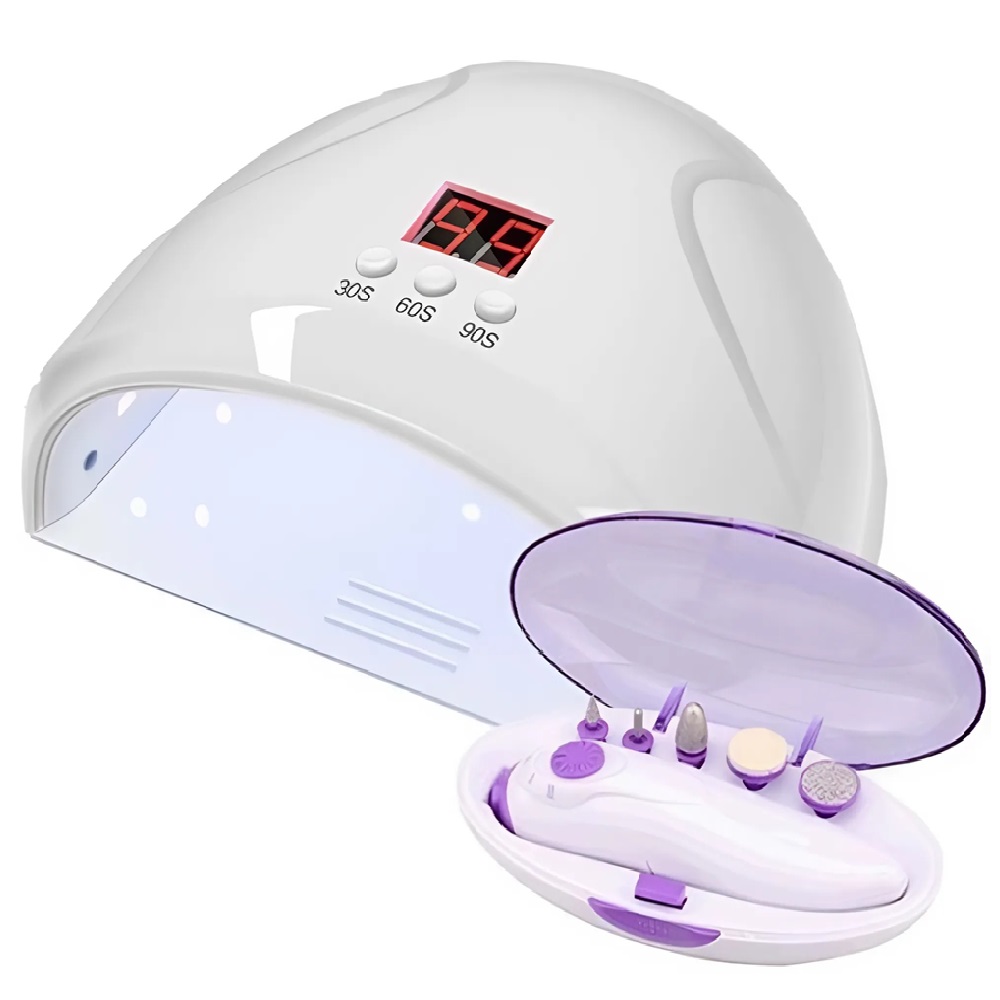 2 az 1-ben LED körömszárító és elektromos körömápoló készlet – professzionális manikűr és pedikűr készítéshez 2