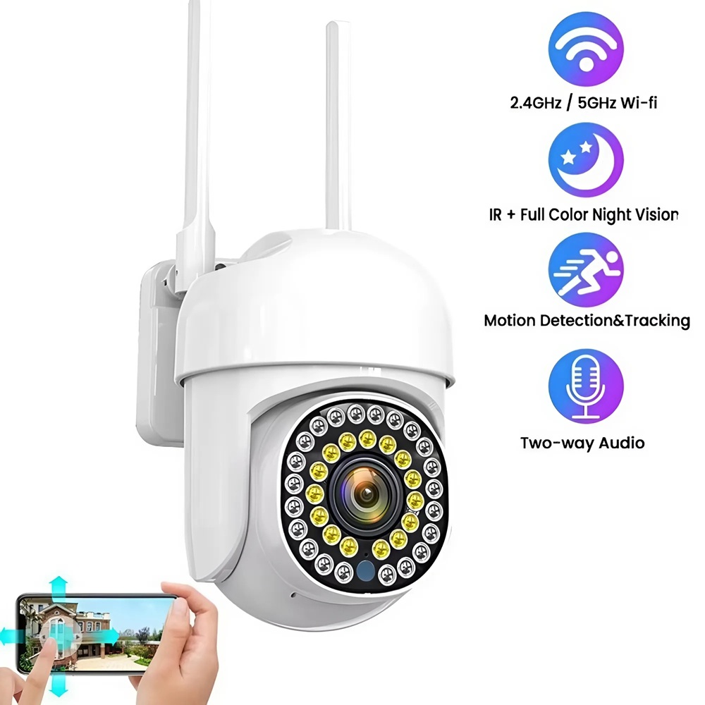 1+1_WiFi_IP_kamera_360°ban_forgatható,_FULL_HD_éjjellátó,_mozgásérzékelővel,_kétirányú_hanggal,_beltéri_és_kültéri_biztonsághoz