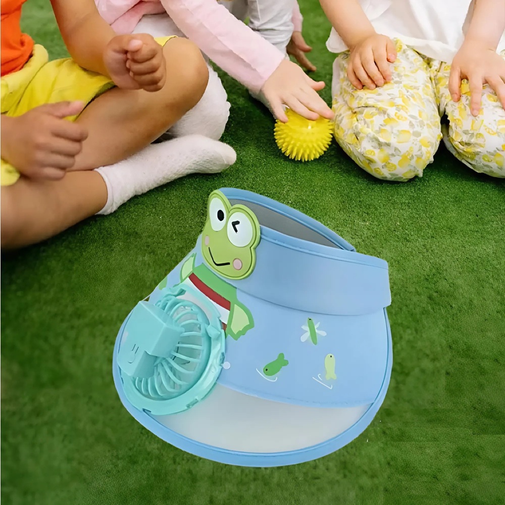 Békás_gyerek_napvédő_sapka_beépített_ventilátorral_3_sebességes,_extra_széles_karimával2