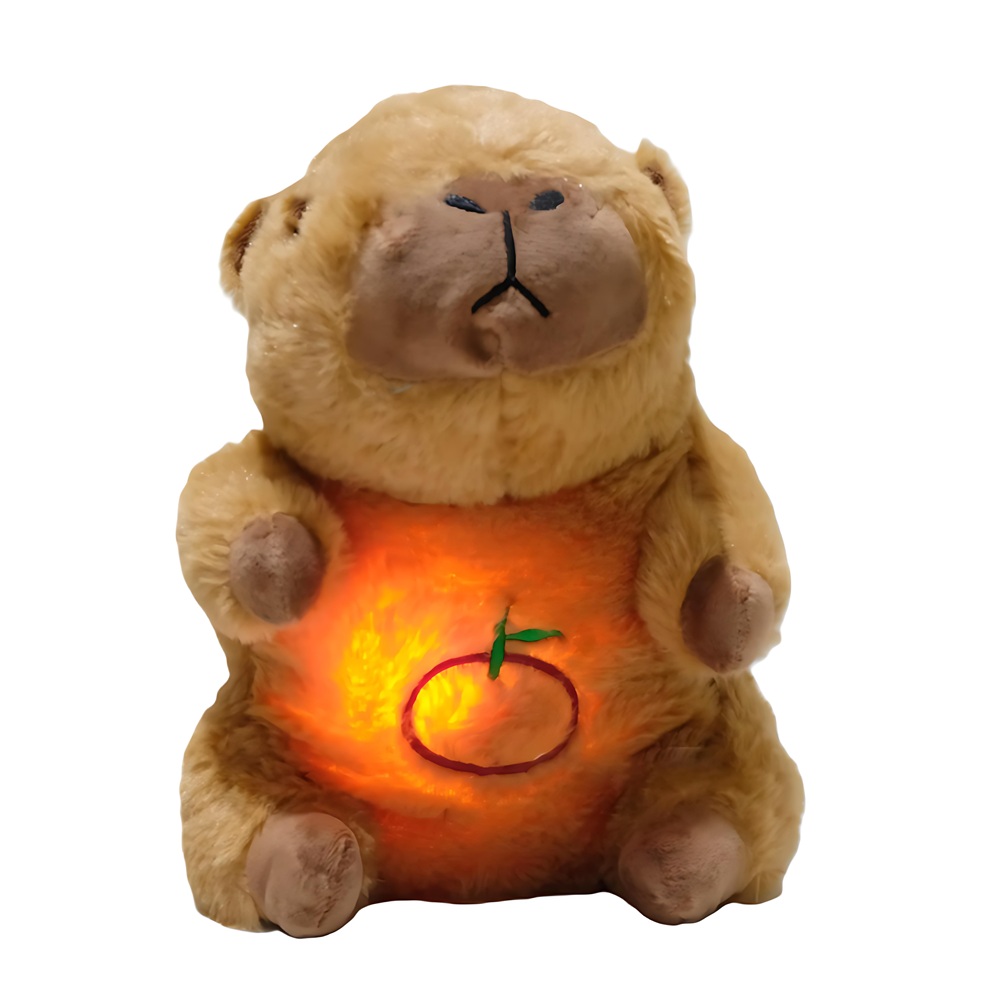 Capybara_plüss_alvótárs_babáknak_lélegző_funkcióval_és_környezeti_fénnyel,_18_cm_2
