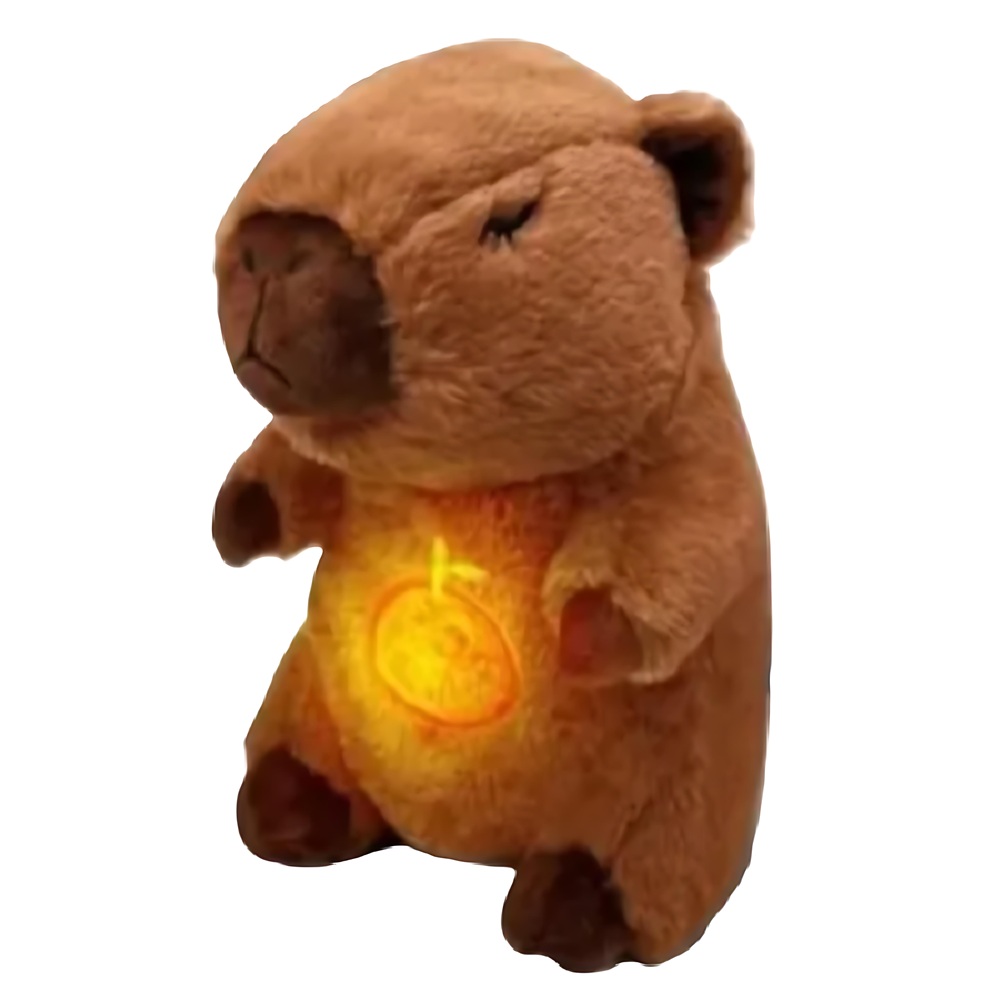 Capybara_plüss_alvótárs_babáknak_lélegző_funkcióval_és_környezeti_fénnyel,_18_cm_5