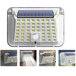 Jortan kültéri napelemes lámpa – 90 LED, mozgásérzékelő, átlátszó burával (THM) - Image 5