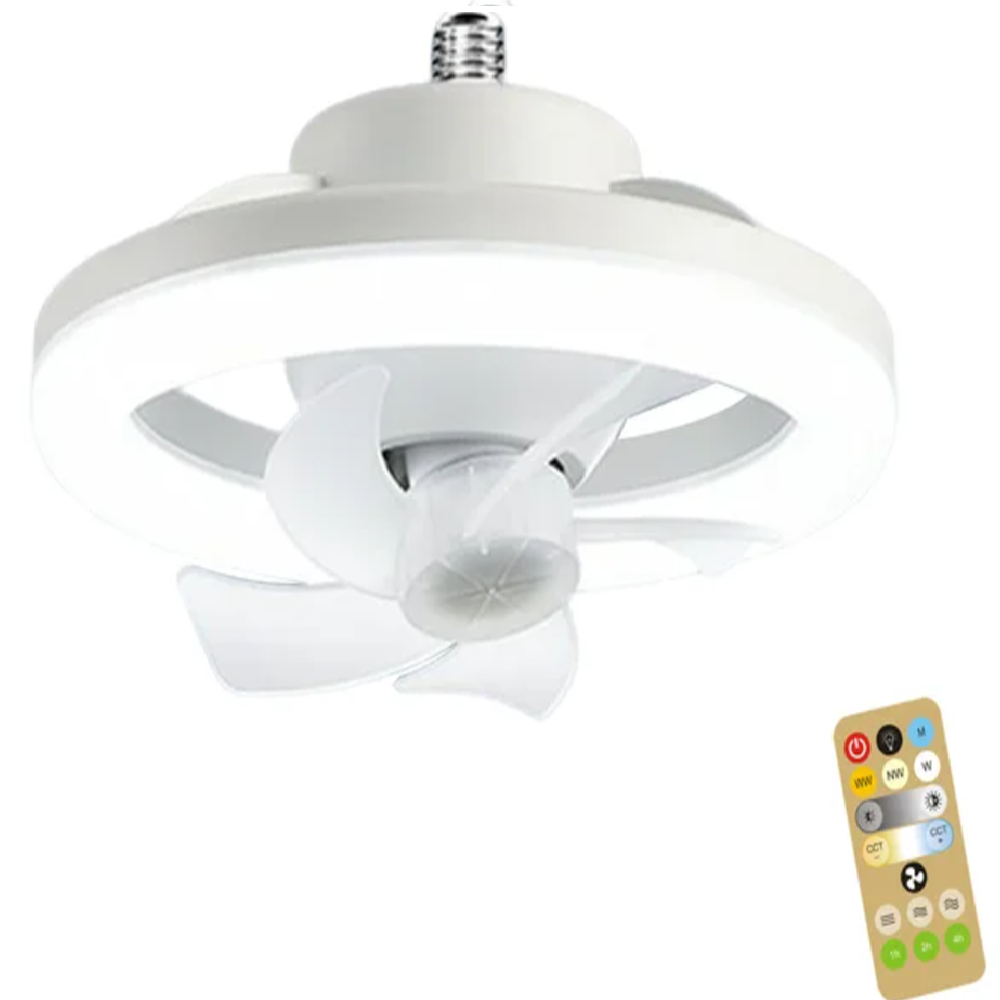 LED_mennyezeti_ventilátor_26_cm,_E27_foglalat,_távirányítóval,_3_sebesség_fokozattal,_360°_os_forgás_48W3