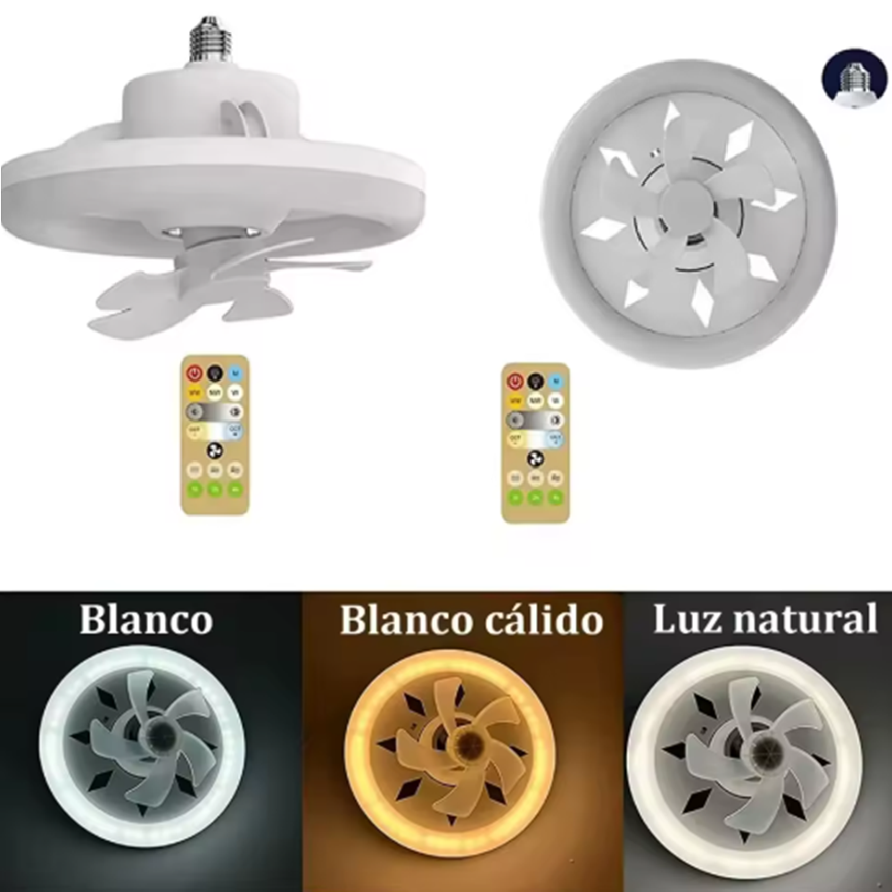 LED_mennyezeti_ventilátor_26_cm,_E27_foglalat,_távirányítóval,_3_sebesség_fokozattal,_360°_os_forgás_48W7