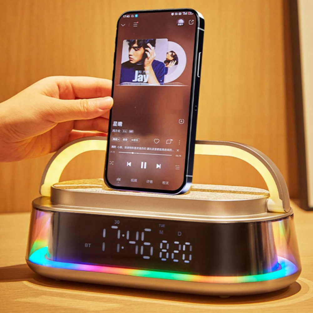 OKOP_intelligens_töltőállomás_bluetooth_hangszóróval,_Qi_kompatibilis,_FM_rádió,_SD_lejátszó_és_RGB_LED_kijelző6