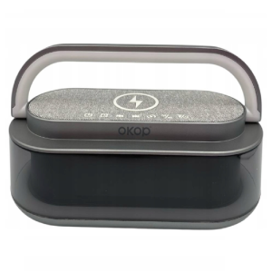 OKOP intelligens töltőállomás bluetooth hangszóróval, Qi kompatibilis, FM rádió, SD lejátszó és RGB LED kijelző KP-575 (BBJH) - Image 7