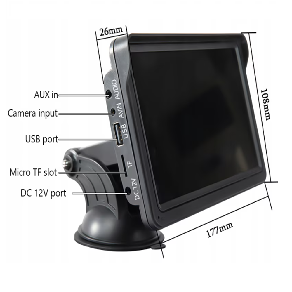 Autós multimédiás navigációs rendszer – 7-os HD érintőképernyő, CarPlay & Android Auto, Bluetooth 5.4, FMAUX, TF kártyahely SD7299 (THM)11