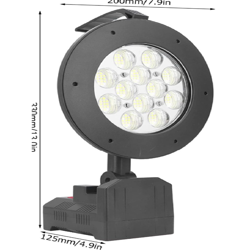 Hordozható, ultra erős, vízálló, hordozható kézilámpa 192 LED- állítható világítású keresőlámpa W872A