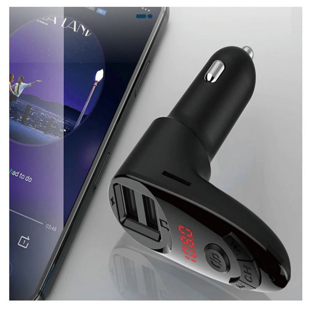 C8_prémium_Bluetooth_5.0_autós_FM_transmitter_kihangosító_MP3_lejátszó_távirányítóval_és_2_USB_porttal_BBV6