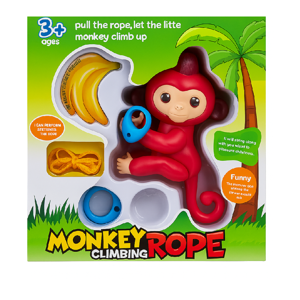 Kötélmászó majom – interaktív kézügyességi szórakoztató játék gyerekeknek (BBJ)3