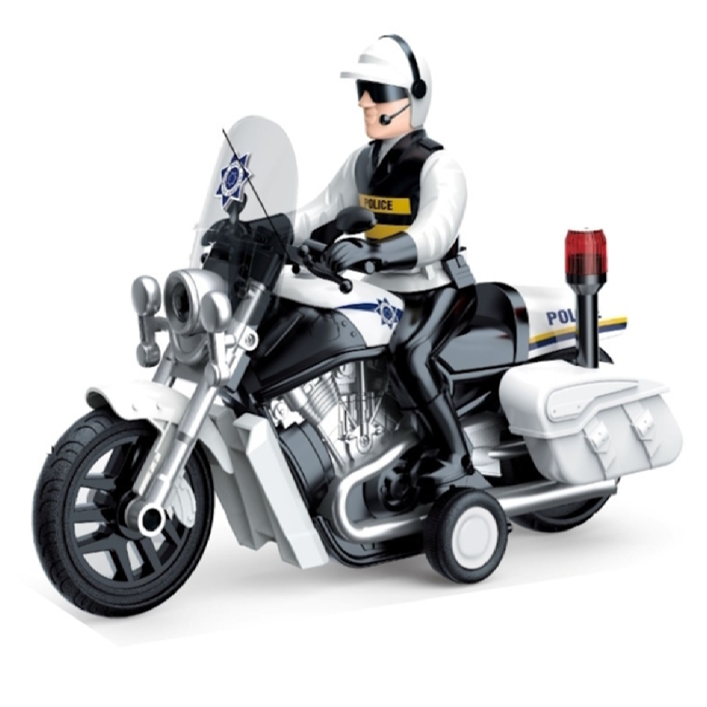 Rendőrségi játék motorkerékpár – 23 cm-es motor fény- és hangeffektekkel, realisztikus rendőr jármű gyerekeknek WY430A (BBJ)2