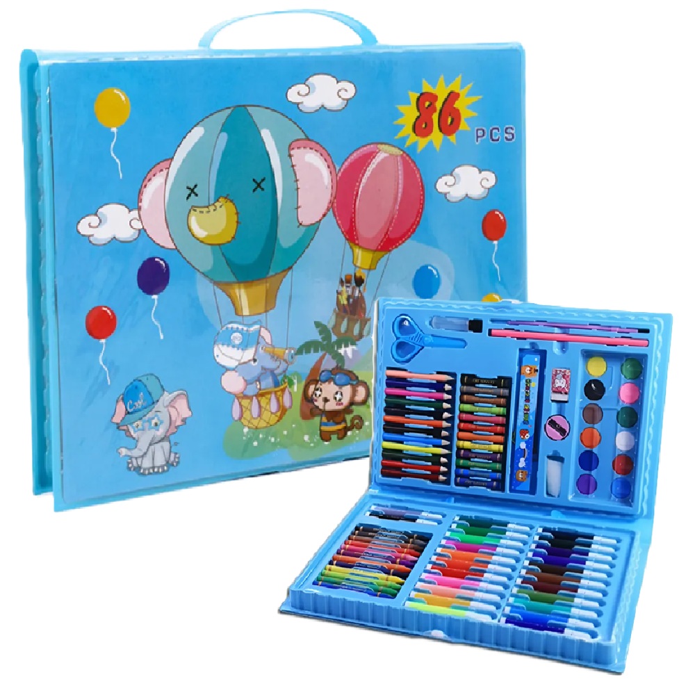 86 részes kreatív festő színező rajzkészlet – kék (BBJ)1