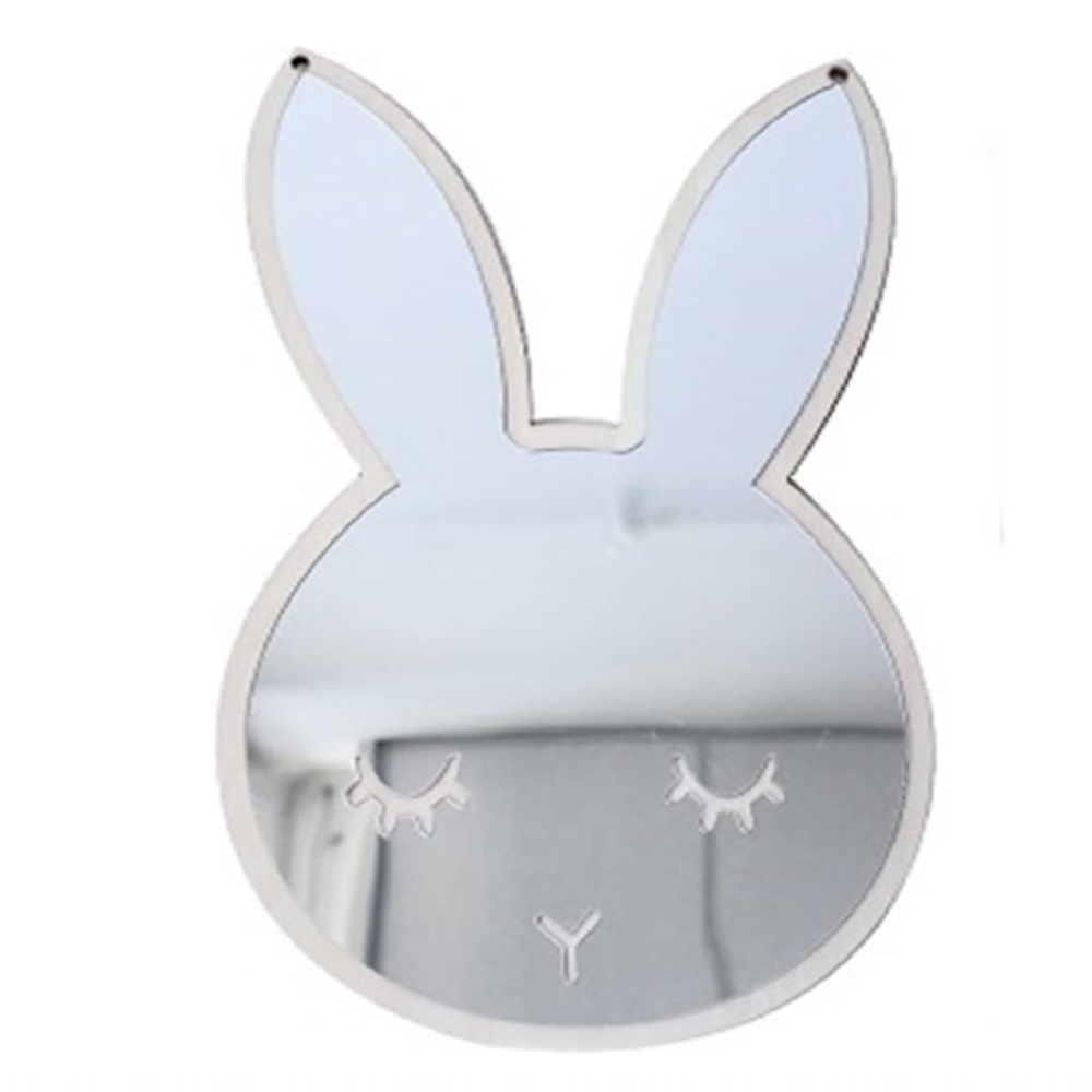 Nyuszi formájú gyerekszoba fali tükör – aranyos dekoráció babaszobába és gyerekszobába (BLLV)3