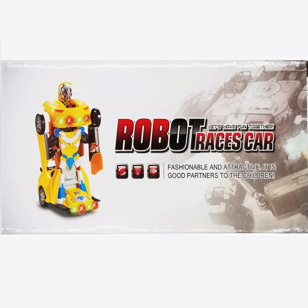 Átalakítható Sárga Robot Autó Játék Gyerekeknek (BBMJ) 7