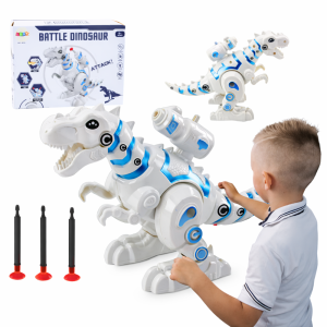 NeoRex Battle interaktív robot dínó – harcoló, darts kilövő, fény- és hanghatásos - fehér (BBJ) - Image 3