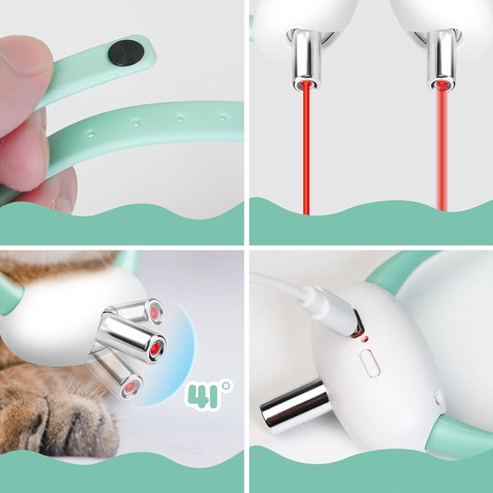 Okos automatikus lézeres macskanyakörv interaktív játékhoz 5