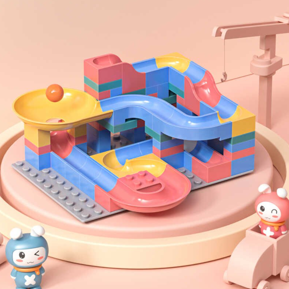 Tumama golyófutam építőkocka készlet – kreatív labdapálya játék gyerekeknek (BBLV)4