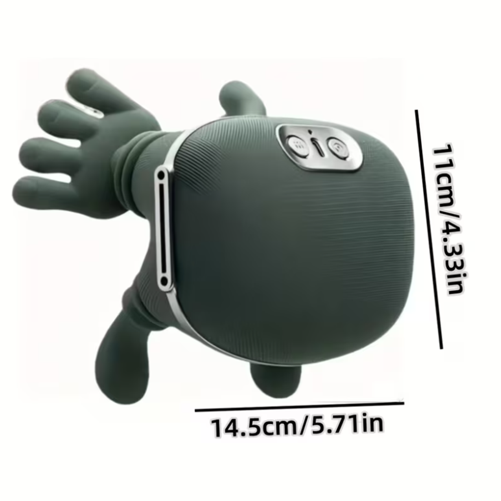 Vezeték nélküli 4D nyakmasszírozó fűtéssel – Hordozható akupresszúrás nyak- és hátmasszírozó, újratölthető váll- és izomlazító készülék (BBD) 5