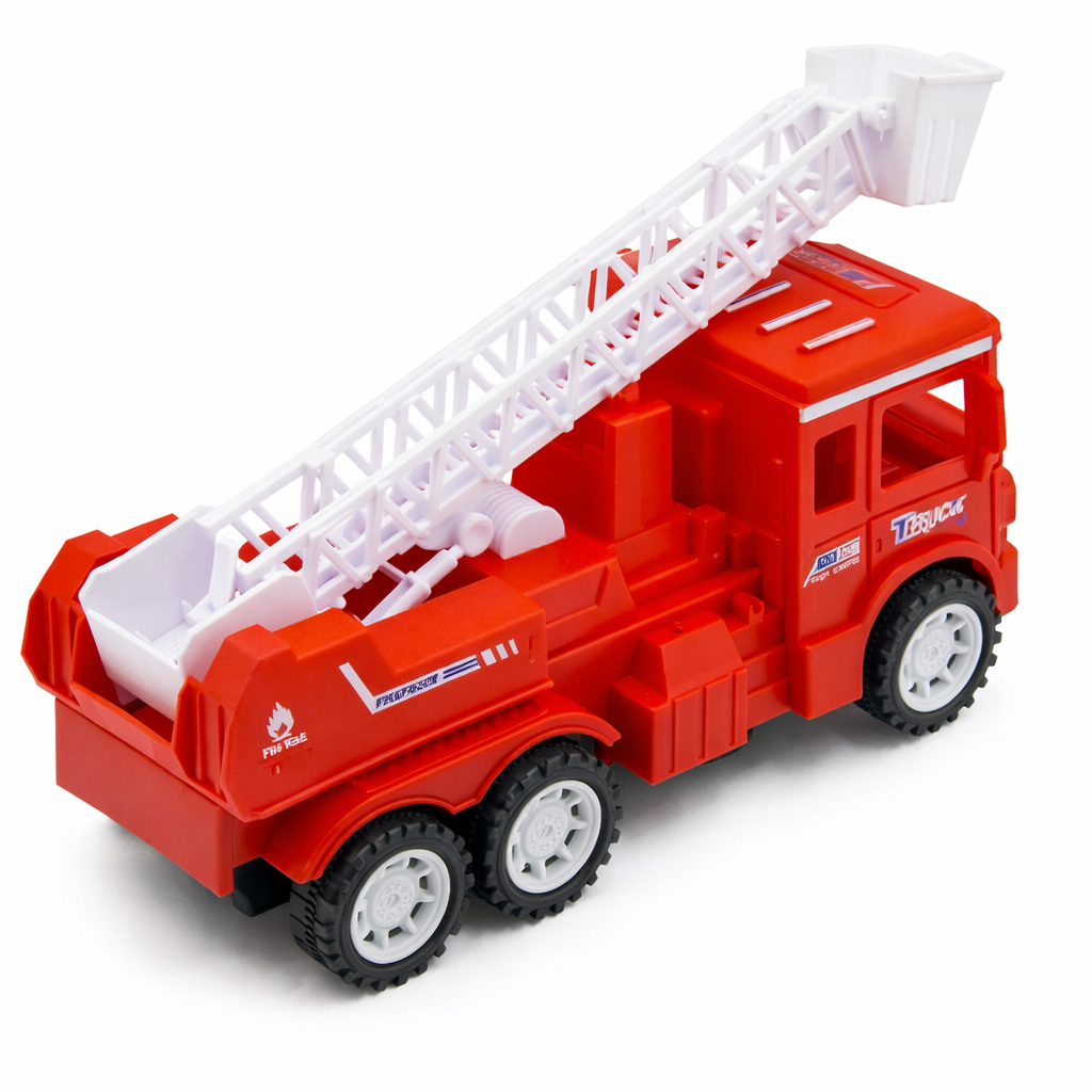 VörösKód szirénázó és világító tűzoltó autó – hatkerekű mentőjármű játék gyerekeknek (BBJ) 5