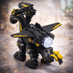 Cryptogon harci űrsárkány – kétfejű LED világító, hangos lépegető mechanikus robot játék (BBJ) - Image 6