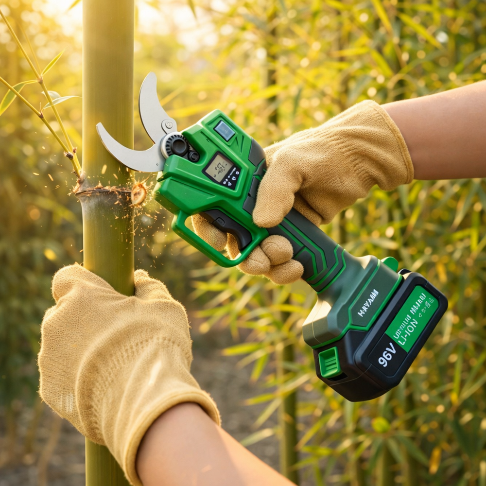 HAYAMI HA-1032 akkumulátoros metszőolló – elektromos kerti metszőolló ágak és növények metszéséhez 3
