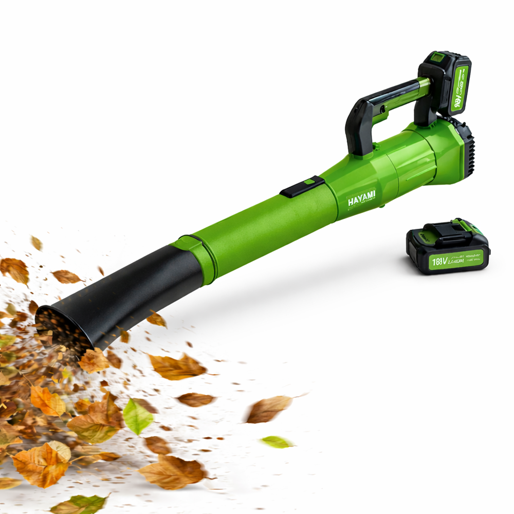 HAYAMI HA-1046 188V akkumulátoros lombfúvó zöld – vezeték nélküli kerti levélfújó 7 sebességfokozattal (BBV) 1