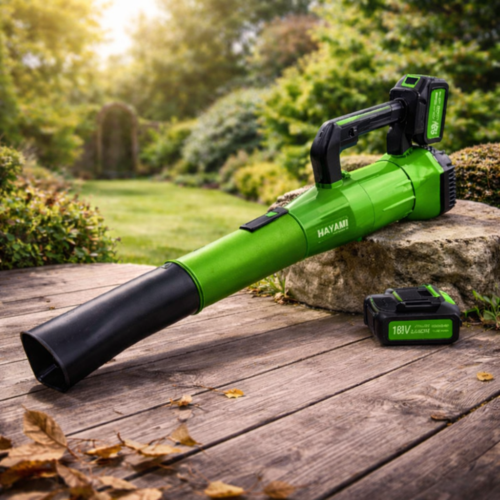 HAYAMI HA-1046 188V akkumulátoros lombfúvó zöld – vezeték nélküli kerti levélfújó 7 sebességfokozattal (BBV) 3