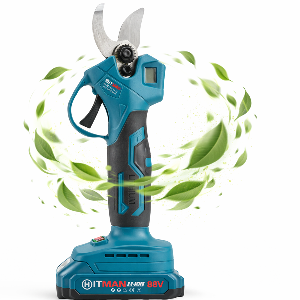 HITMAN 88V akkumulátoros metszőolló HT-BSCS-6449 – elektromos metszőolló plusz késsel, professzionális ágvágó (BBV) 1
