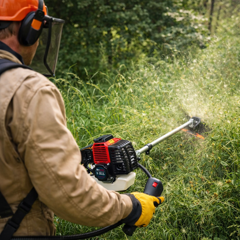 Hitman HT-GT-1531P benzinmotoros fűkasza és bozótvágó – nagy teljesítményű damilos és késes kasza (FX) 2
