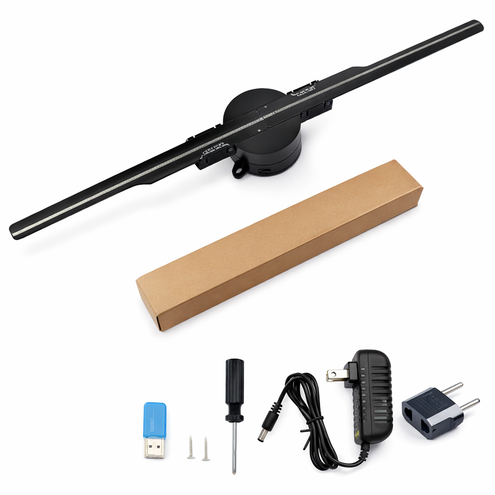 Holografikus 3D LED ventilátor kijelző 42 cm – HD hologram kivetítő telefonos applikációval és távirányítóval (BBD) 4