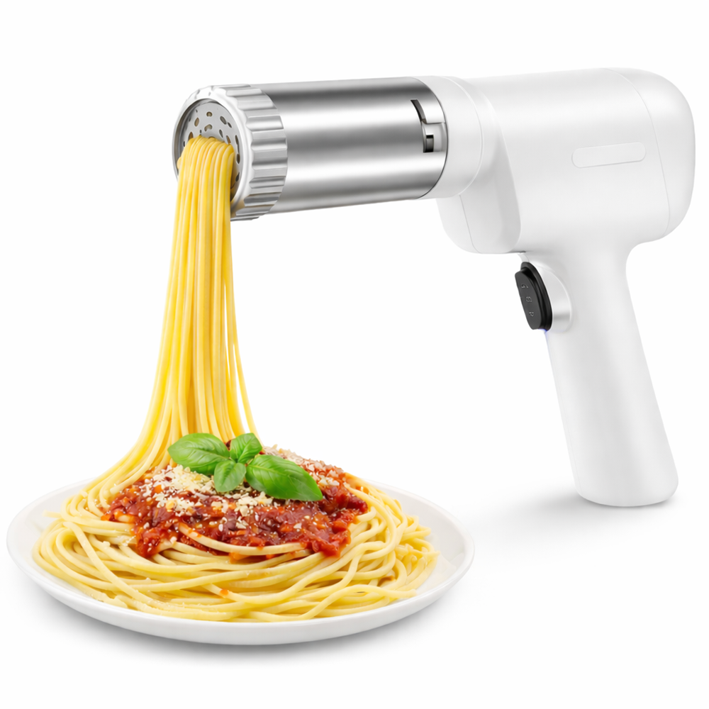 PastaMaster elektromos tésztakészítő – automata hordozható tésztanyomó gép 5 cserélhető tésztaformával 1