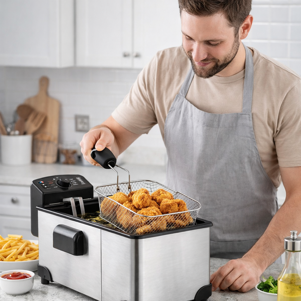 RAF 3 literes elektromos fritőz – 2000W olajsütő rántott ételekhez (BBV) 3