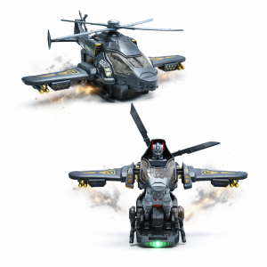 RoboChopper transformer helikopter – átalakuló robot játék LED fénnyel és hanggal (BBJ) - Image 6