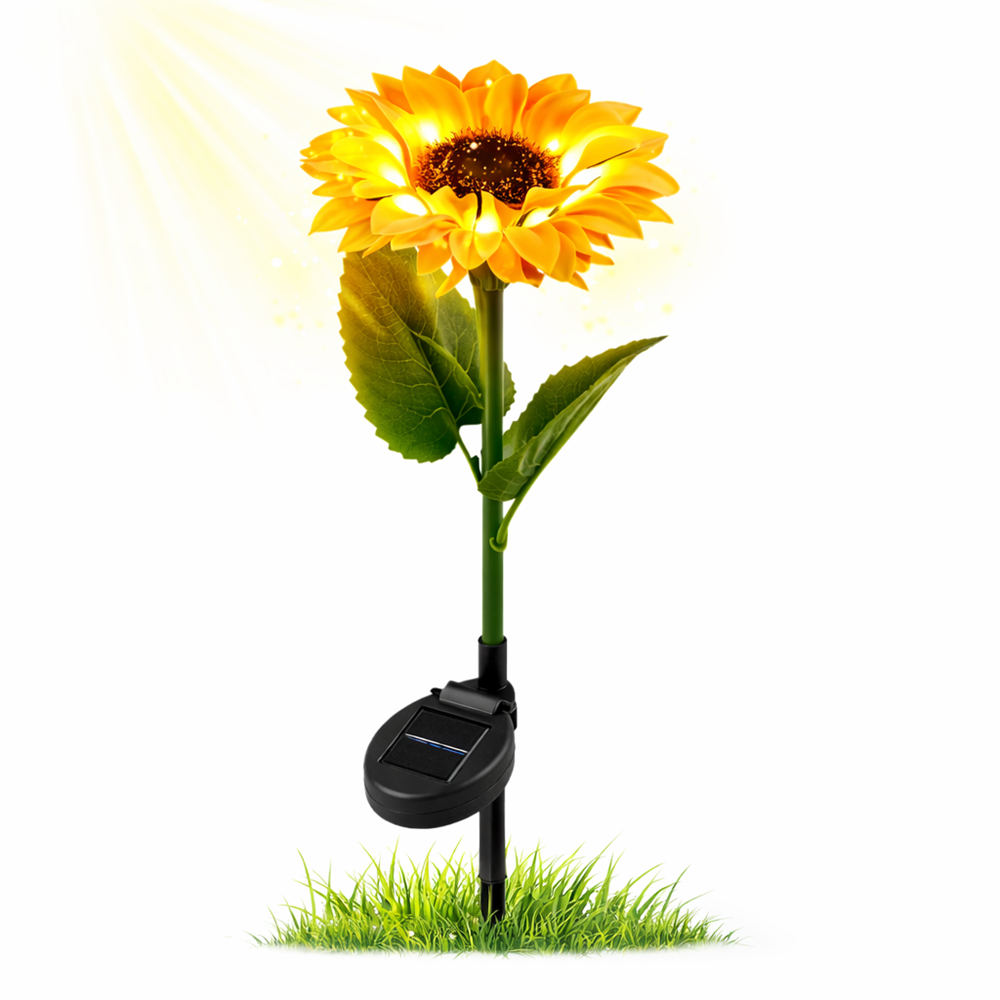 STARPIE napelemes napraforgó kerti lámpa – LED szolár dekoráció kültérre, vízálló díszvilágítás (BBD) 1