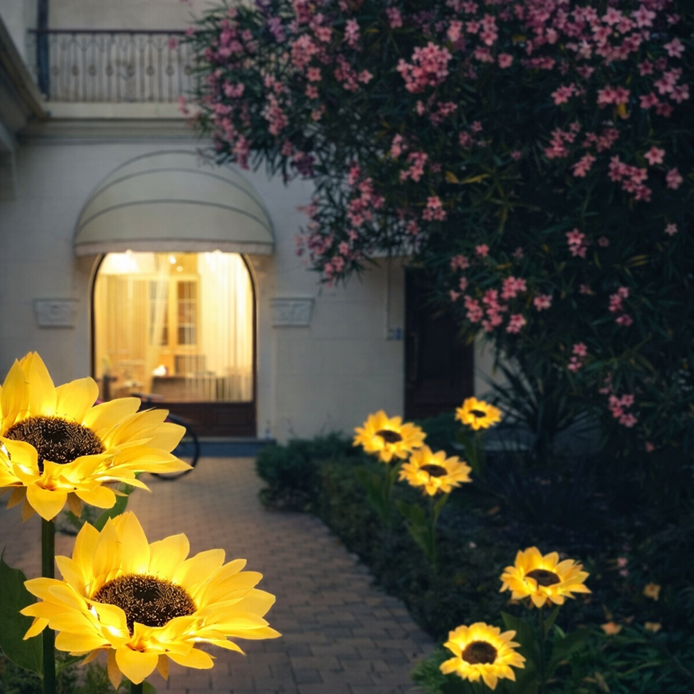 STARPIE napelemes napraforgó kerti lámpa – LED szolár dekoráció kültérre, vízálló díszvilágítás (BBD) 2