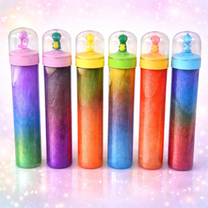 Dinoszauruszos glitter slime játék – színes slime dínó figurával, kreatív slime gyerekeknek- 1 db (BBMJ) - Image 5