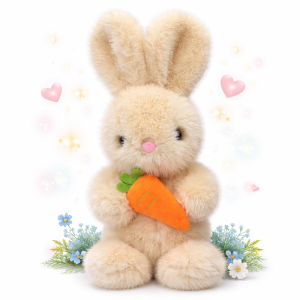 SnuggleBunny plüss nyuszi – puha és aranyos játék plüss gyerekeknek, alváshoz és játékhoz - 35 cm (BBJ) - Image 5