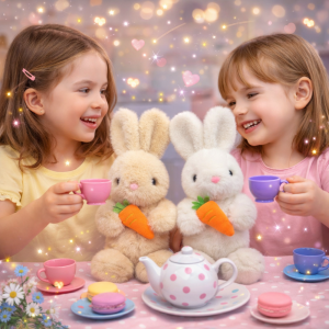 SnuggleBunny plüss nyuszi – puha és aranyos játék plüss gyerekeknek, alváshoz és játékhoz - 35 cm (BBJ) - Image 3