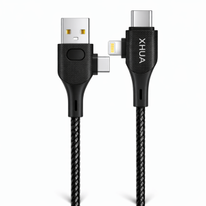 XHUA X162 4 az 1-ben gyorstöltő adatkábel – USB töltőkábel Lightning, Type-C és Micro USB csatlakozókkal (BBD) - Image 3