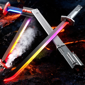Flint Battle Blade LED katana kard – füst- és szikraeffektes világító játék kard, hanghatással (BBJ) - Image 6