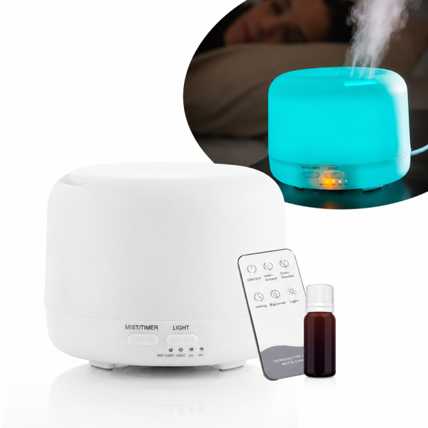 Aroma Mágus – LED aromaterápiás párologtatódiffúzor távirányítóval 300ML (BBD)2