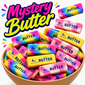 Mystery Butter Squishy stresszoldó játék 4oz – puha nyomkodható hab fidget játék random színekben (BBE) - Image 6