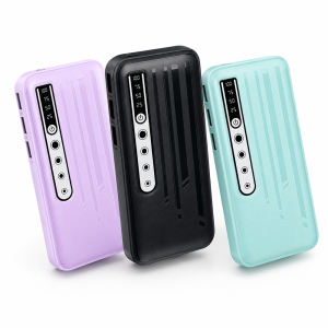 PB-20000 LCD powerbank 20000mAh – hordozható gyorstöltő külső akkumulátor 3 USB porttal (THM) - Image 6