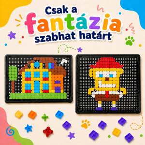 PIXXEL beillesztős fejlesztőjáték – színes formaillesztő készségfejlesztő játék gyerekeknek (BBMJ) - Image 4