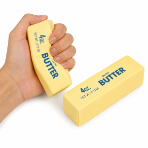 Butter squishy stresszoldó játék – puha nyomkodható hab fidget játék sárga kivitelben (BBE) (FX) - Image 8