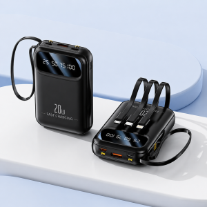 XNEN XN-458S powerbank 10000mAh – 65W szupergyors töltő beépített kábelekkel és digitális kijelzőve  (BBD)(THM) - Image 5