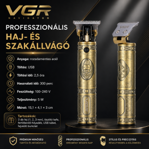 Gravírozott férfi hajvágó (VGR Retro T típusú) (BBV) (BBL) - Image 5