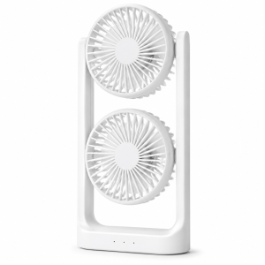 BreezeMax 360°-ban állítható duplafejes asztali ventilátor – USB, LED világítással 53202 (BBM) - Image 3