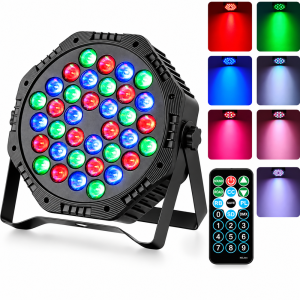 36 LED-es RGB PAR színpadi fény – party lámpa hangvezérléssel AB-WT12(BBD) - Image 3