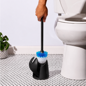 WC kefe praktikus, önműködően kinyíló tárolóval, vízgyűjtő tálcával és szellőző nyílással fekete (BBM) - Image 6